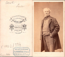 Pierre Petit, Paris, Le painter Jean-Baptiste Camille Corot vintage CDV albumen  picture