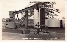 RPPC St Elmo IL Illinois Oil Well Field Drill Fayette Cty Photo Vtg Postcard C48 picture