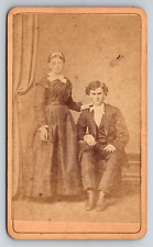 Original Old Vintage Antique CDV Photo Picture Image Lady Gentleman Couple Love picture