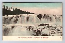 Oregon City OR-Oregon, The Falls of the Willamette, Antique Vintage PC Postcard picture