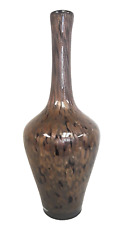 Tall Italian Art Glass Vase w Copper Aventurine Sparkle 21