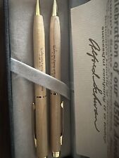 VTG Pierre Cardin Ballpoint Pen and Mechanical Pencil Set Gold Paris w/ Case picture