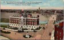 Vintage 1910s SPOKANE Washington Postcard Bird's-Eye View /Spokane Club Building picture