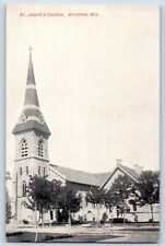 Appleton Wisconsin Postcard St. Joseph's Church Chapel Exterior Building c1910 picture