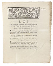 French National Decree 1790 Memory of Jean-Jacques Rousseau picture
