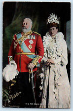 England Postcard H.M. King Edward Queen Alexandra 1907 Oilette Tuck Art picture