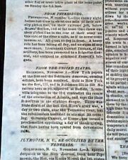 RARE Capture of Plymouth NC 1864 CONFEDERATE Charleston Civil War Newspaper picture
