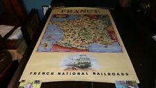 France French National Railroads  Vintage Original Poster 1951 picture
