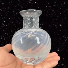 Italian Art Glass Vase Transparent Opalescent HandCrafted Danish Design Italy picture