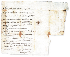 Letter written by Napol�on Bonaparte at age 14