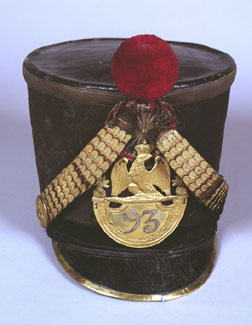 Officer�s shako worn by Grenadiers of the 93th Regiment
