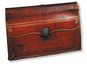 Leather portfolio used by Paul Barras at the National Convention, 1792-95