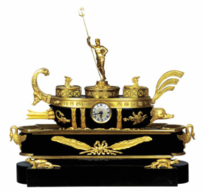 Prince Joachim Murat�s inkwell with clock