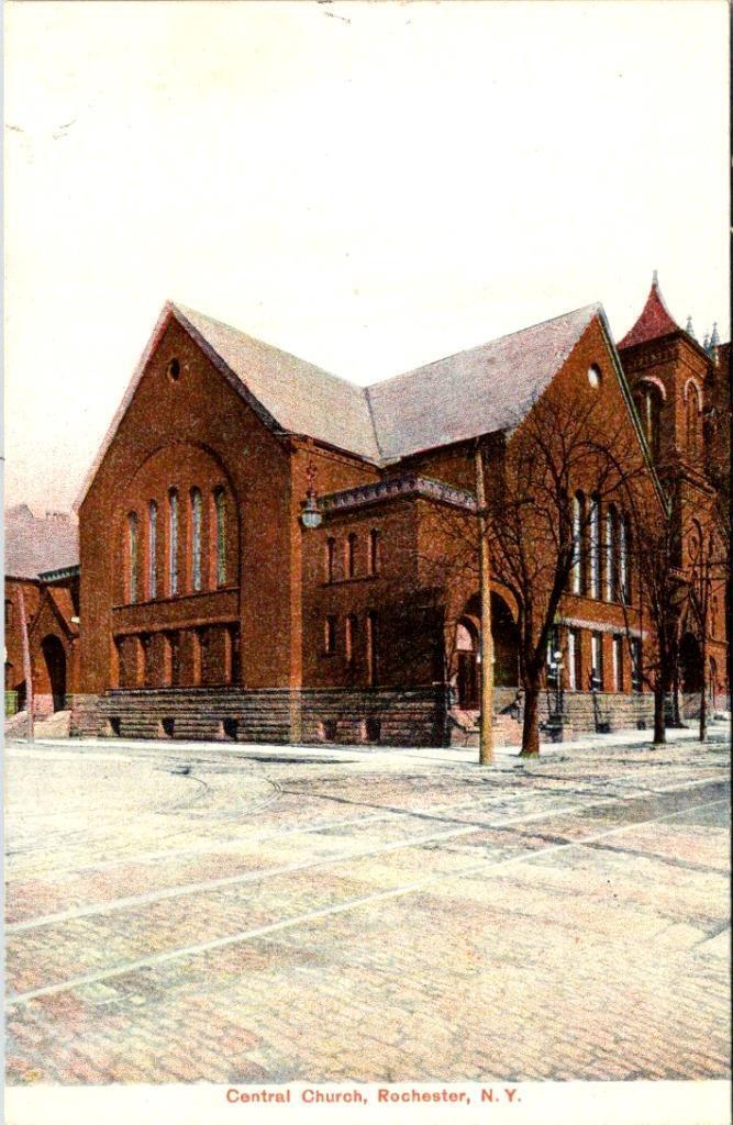 Rochester, NY New York    CENTRAL CHURCH    ca1910\'s Vintage Postcard