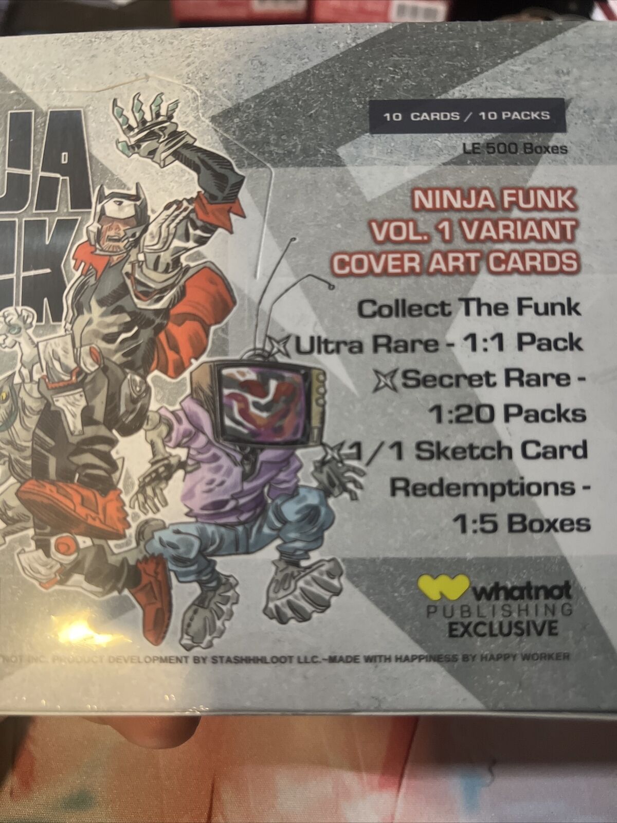 ninja funk 1 comic Collectible Art Cards Sealed booster. In hand Ships now