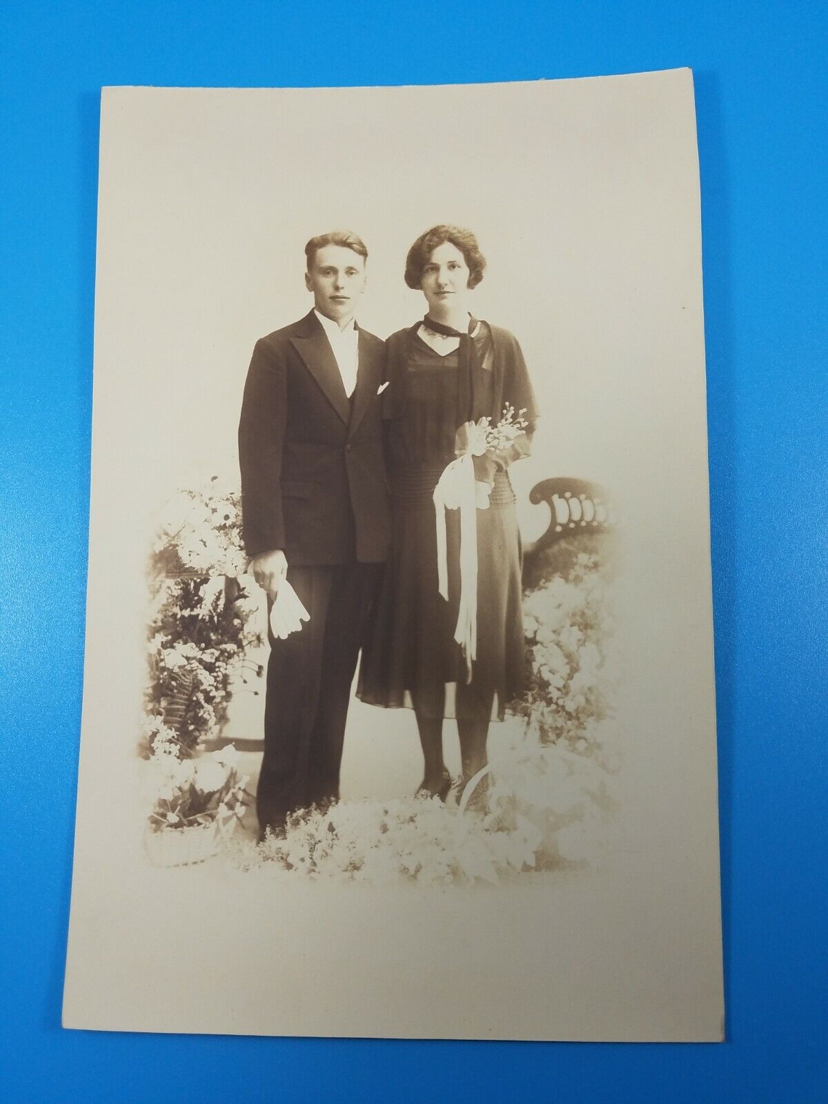 Antique Beginning of 20th century Photo of Couple Found photography