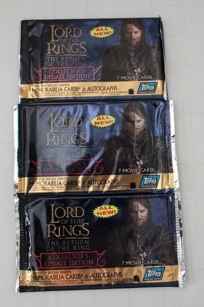2004 TOPPS LORD OF THE RINGS THE RETURN OF THE KING UPDATE EDITION CARDS 3 PACKS