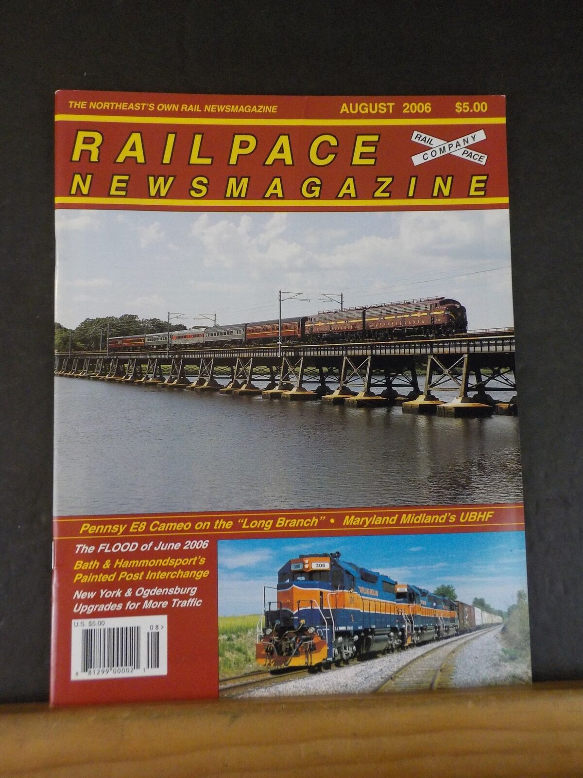 Rail Pace News Magazine 2006 August Railpace PRR E8 Bath & Hammondsport Y&O Mary