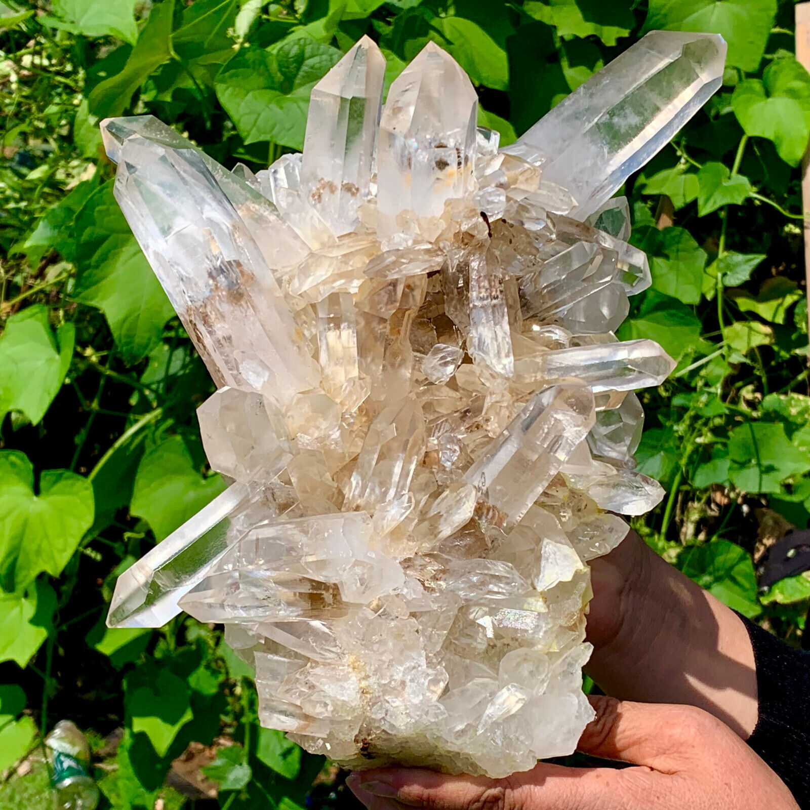 10.48LB Transparent, natural and beautiful white quartz crystal cluster sp