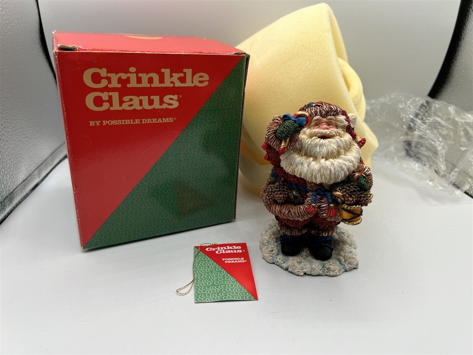 CRINKLE CLAUS SANTA WITH CANDY CANE 557142 POSSIBLE DREAMS