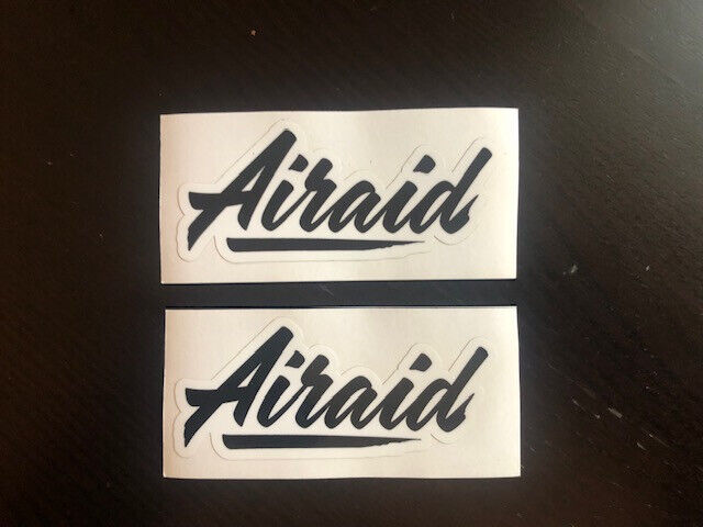AIRAID Cold Air Intakes Racing Decals Stickers BLACK 2PC SET NHRA NASCAR Parts