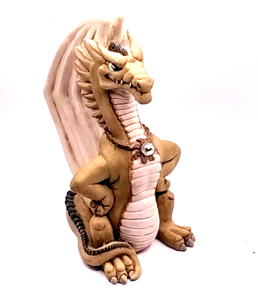 1988 Vintage World of Krystonia S. N\'GRALL Dragon Figurine Panton Signed England