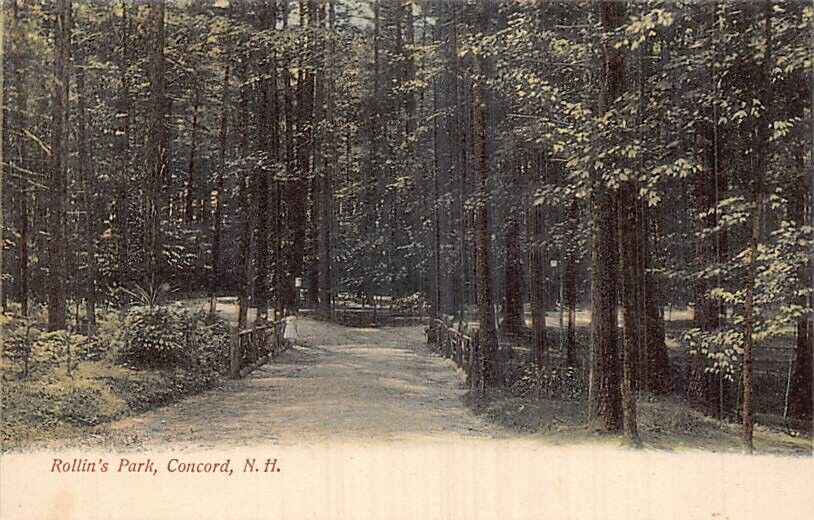 Postcard NH: Rollin's Park, Concord, New Hampshire, Antique UDB 1900's