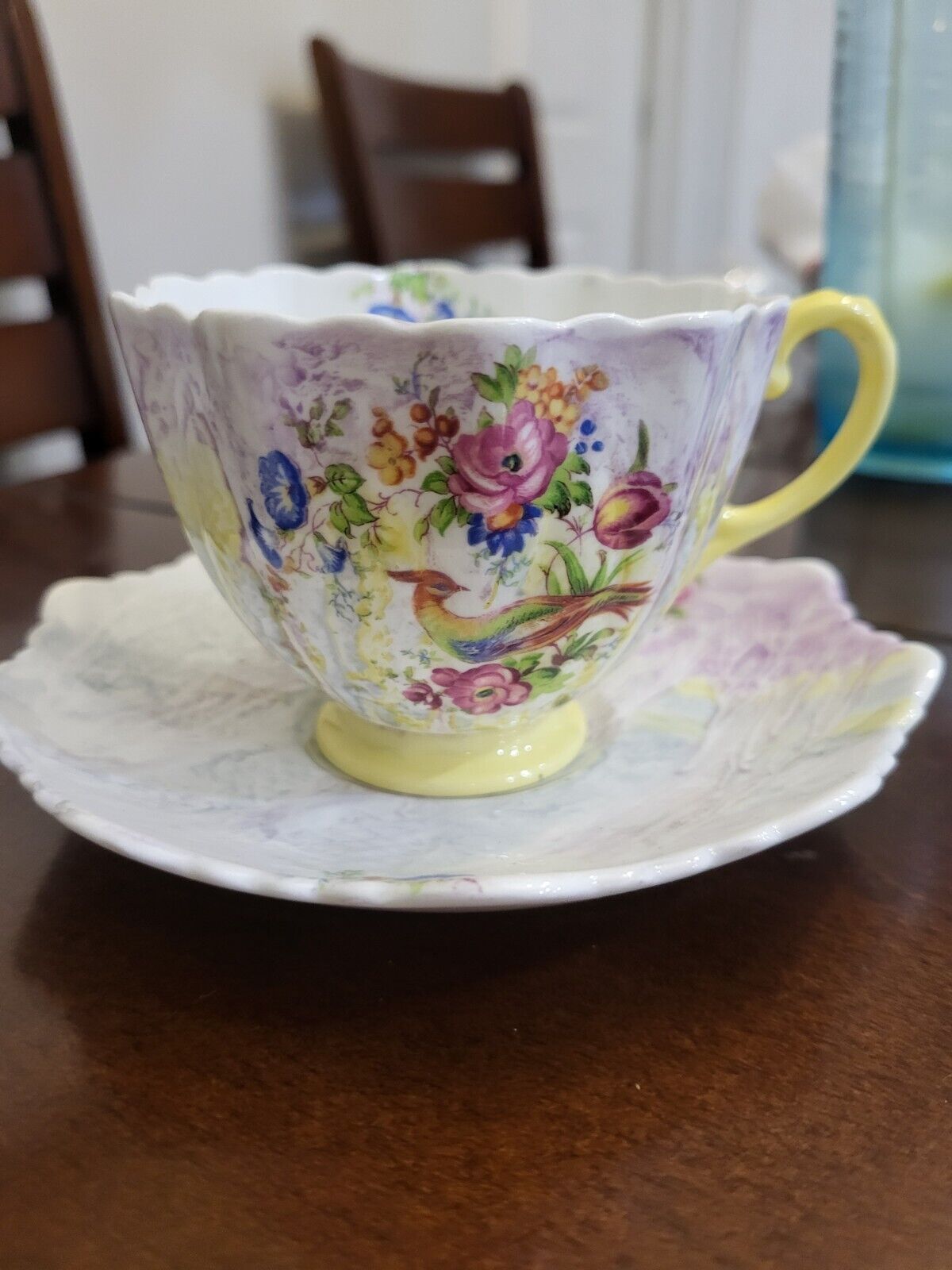 Vintage Paragon tea cup & Saucer England Flowers Vintage Paragon
