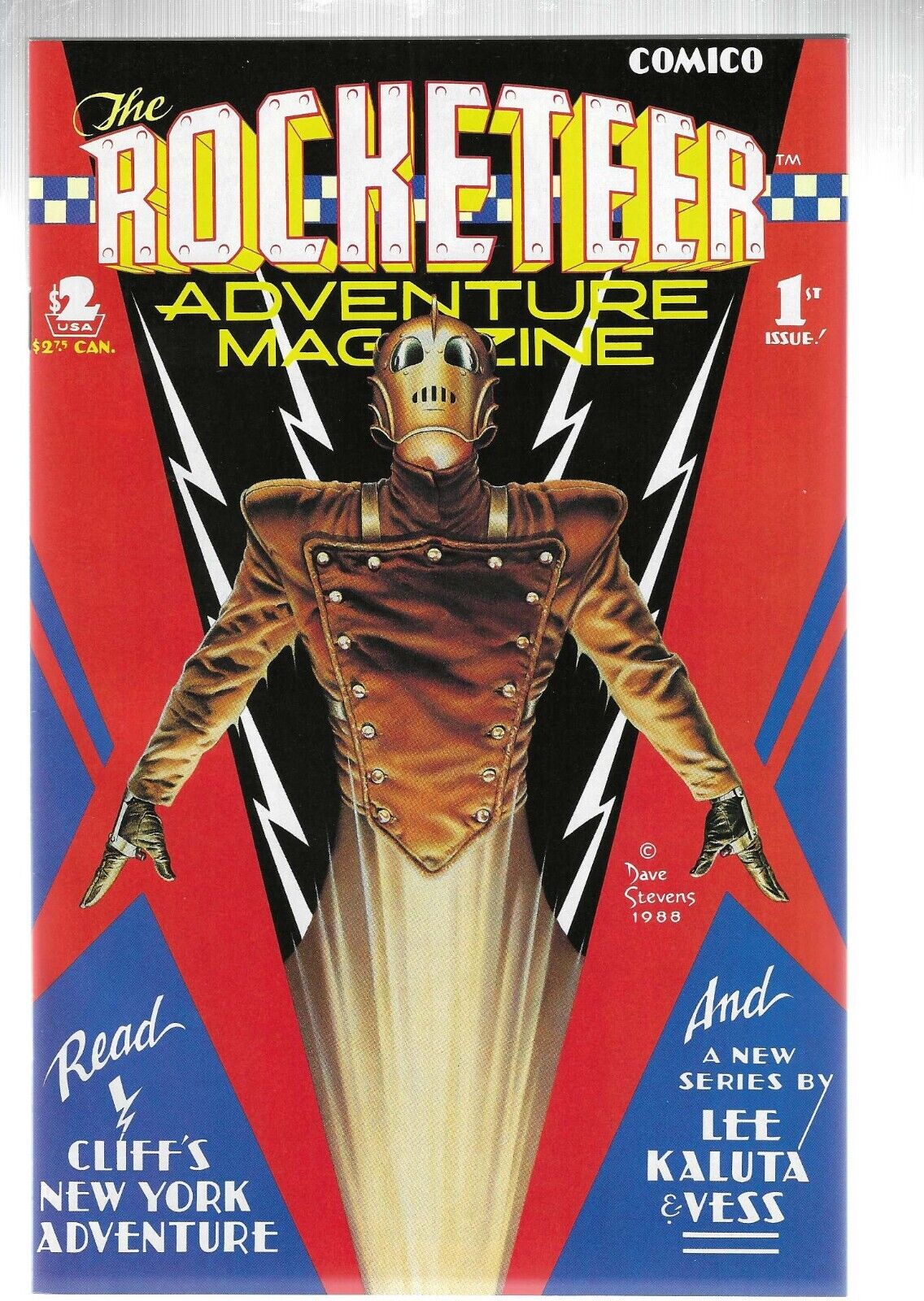 Rocketeer Adventure Magazine #1 Dave Stevens Comico 1988 9.6/NM+ CGC IT