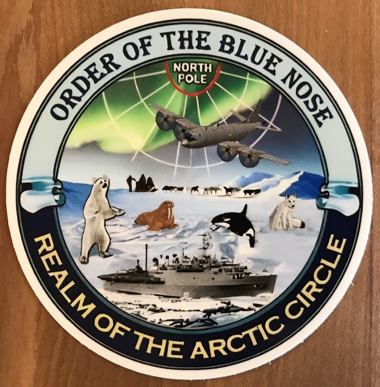 ORDER OF THE BLUE NOSE / REALM OF THE ARCTIC CIRCLE STICKER NAVY PATROL SQUADRON