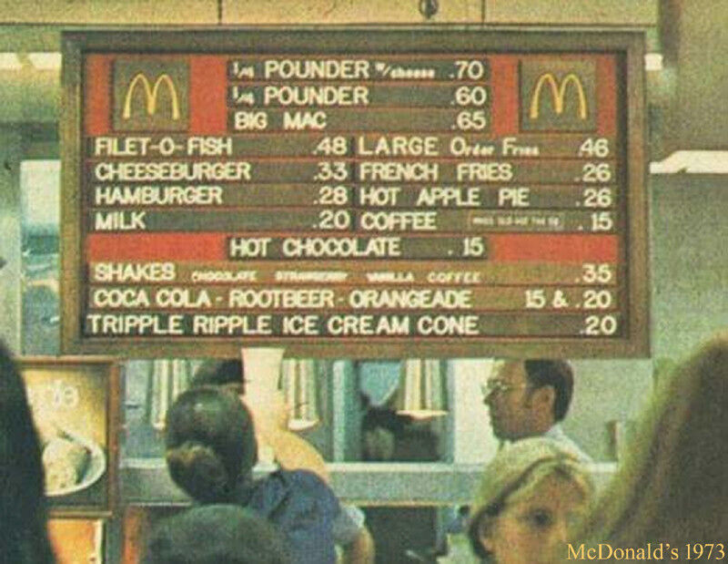Vintage-style MAGNET McDonalds Menu Advertisement 1973 6.2 x 4.8 in BRAND NEW