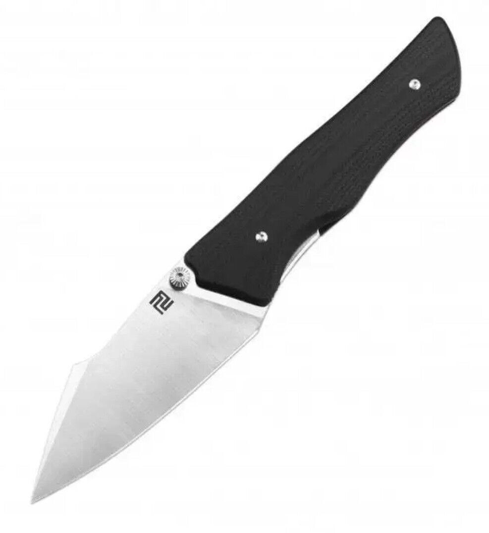 Artisan Cutlery Ahab Folding Knife Black G10 Handle AR-RPM9 Plain Edge 1851P-BK