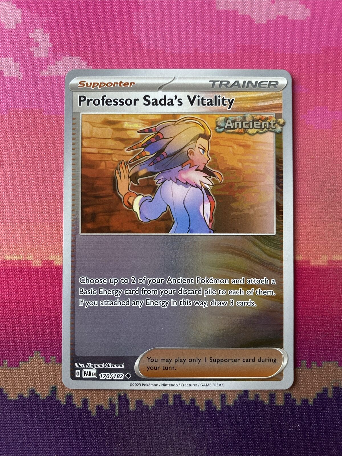 Pokemon Card Professor Sada\'s Vitality Paradox Rift 170/182 Reverse Holo NM
