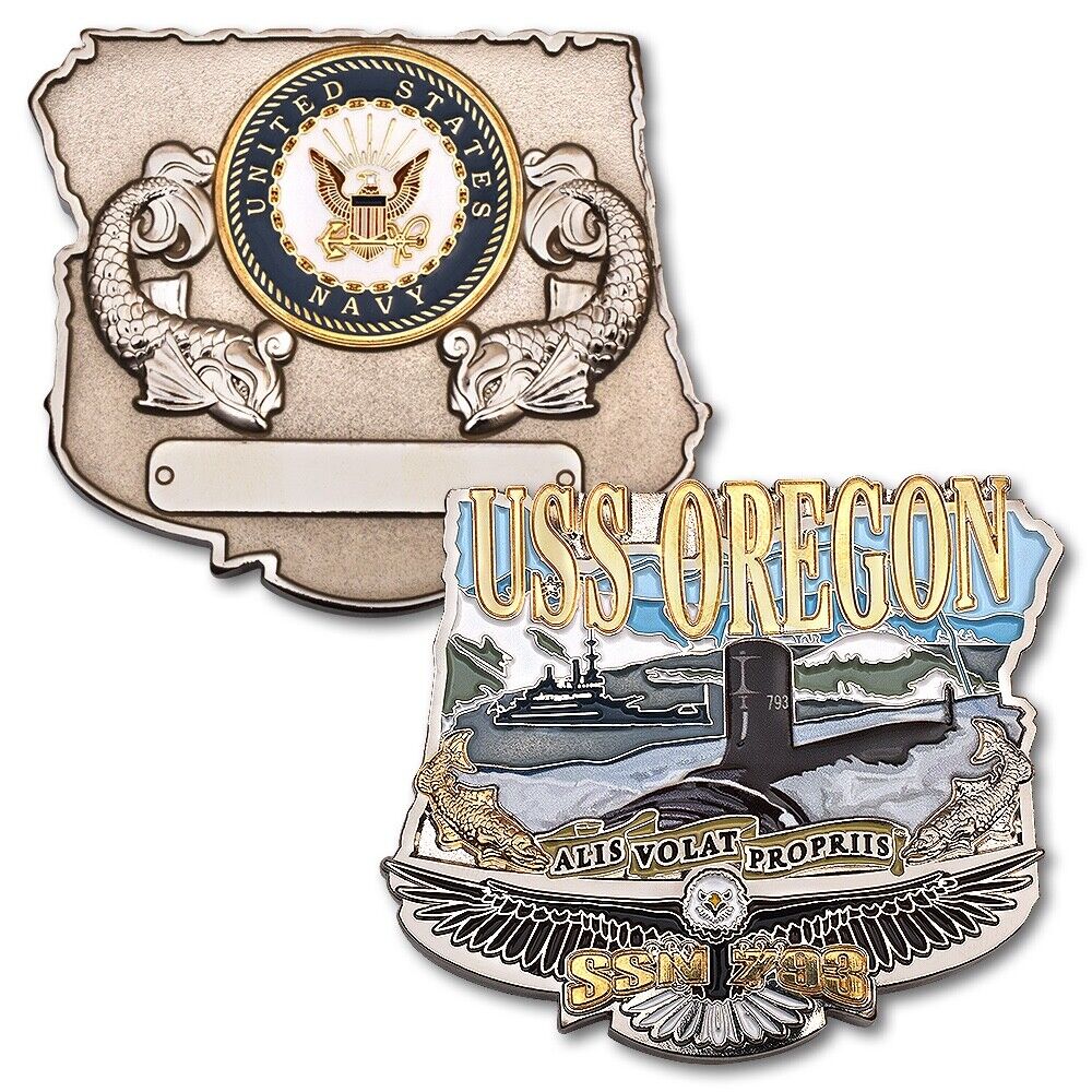 USS Oregon SSN 793 Navy Challenge Coin