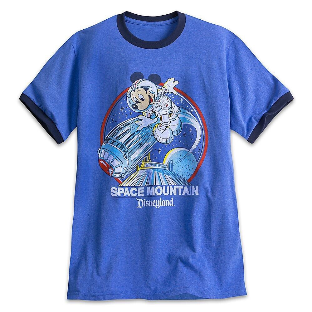 Space Mountain Disneyland Mickey  Shirt YesterEars Collection Blue Medium