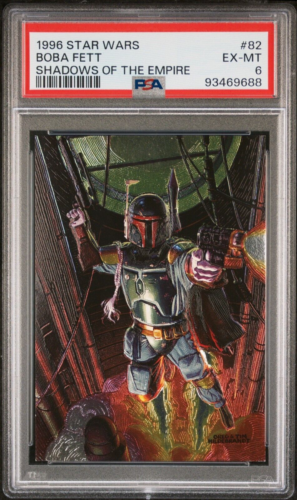 1996 Star Wars Shadows of the Empire Boba Fett Etched Foil #82 PSA 6 93469688