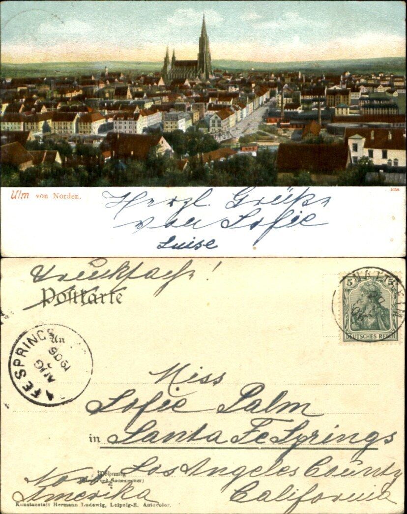 Ulm Germany Ulm von Norden CPA UDB 1906