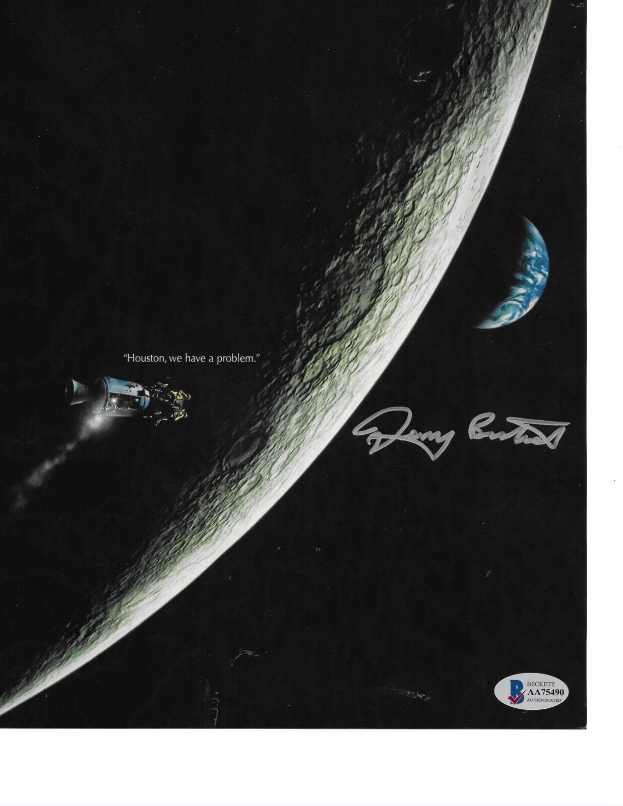 Jerry Bostick Hand Signed Autograph NASA Mission Control Apollo Beckett BAS COA 