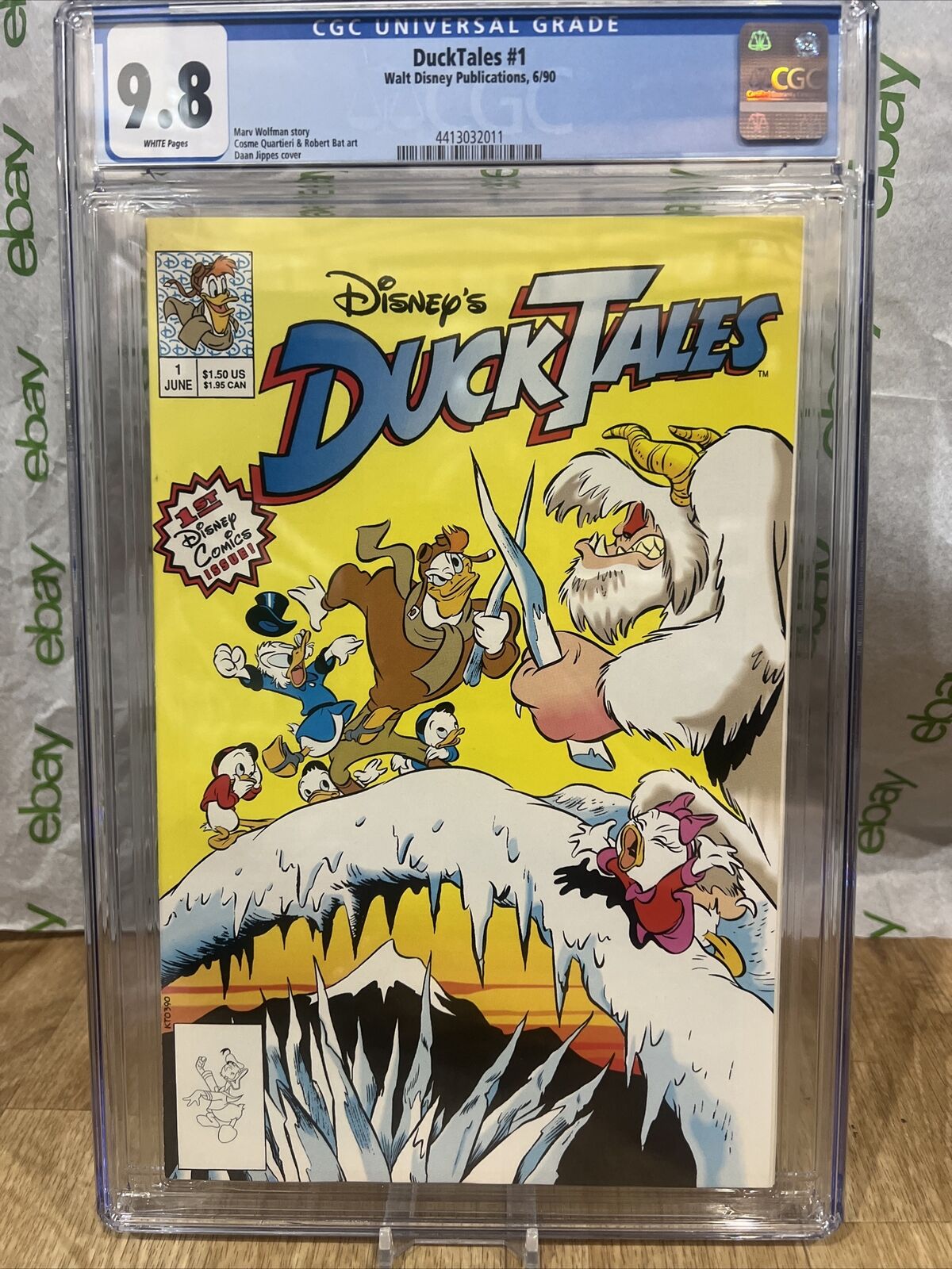 Disney's Duck Tales #1 CGC 9.8 1990 White Pages New Slab Graded Comic
