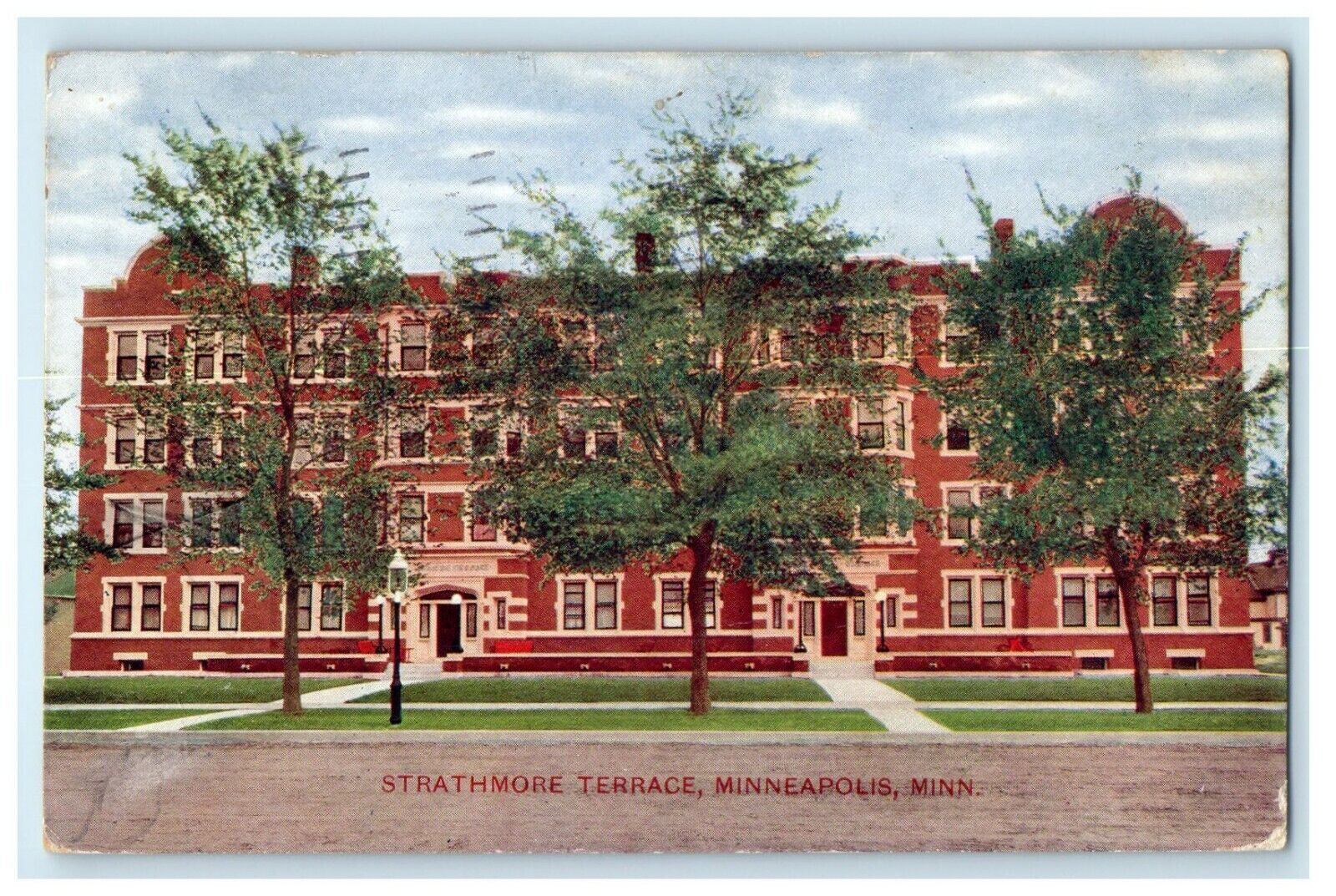 1911 View Of Strathmore Terrace Minneapolis Michigan MI Posted Antique Postcard