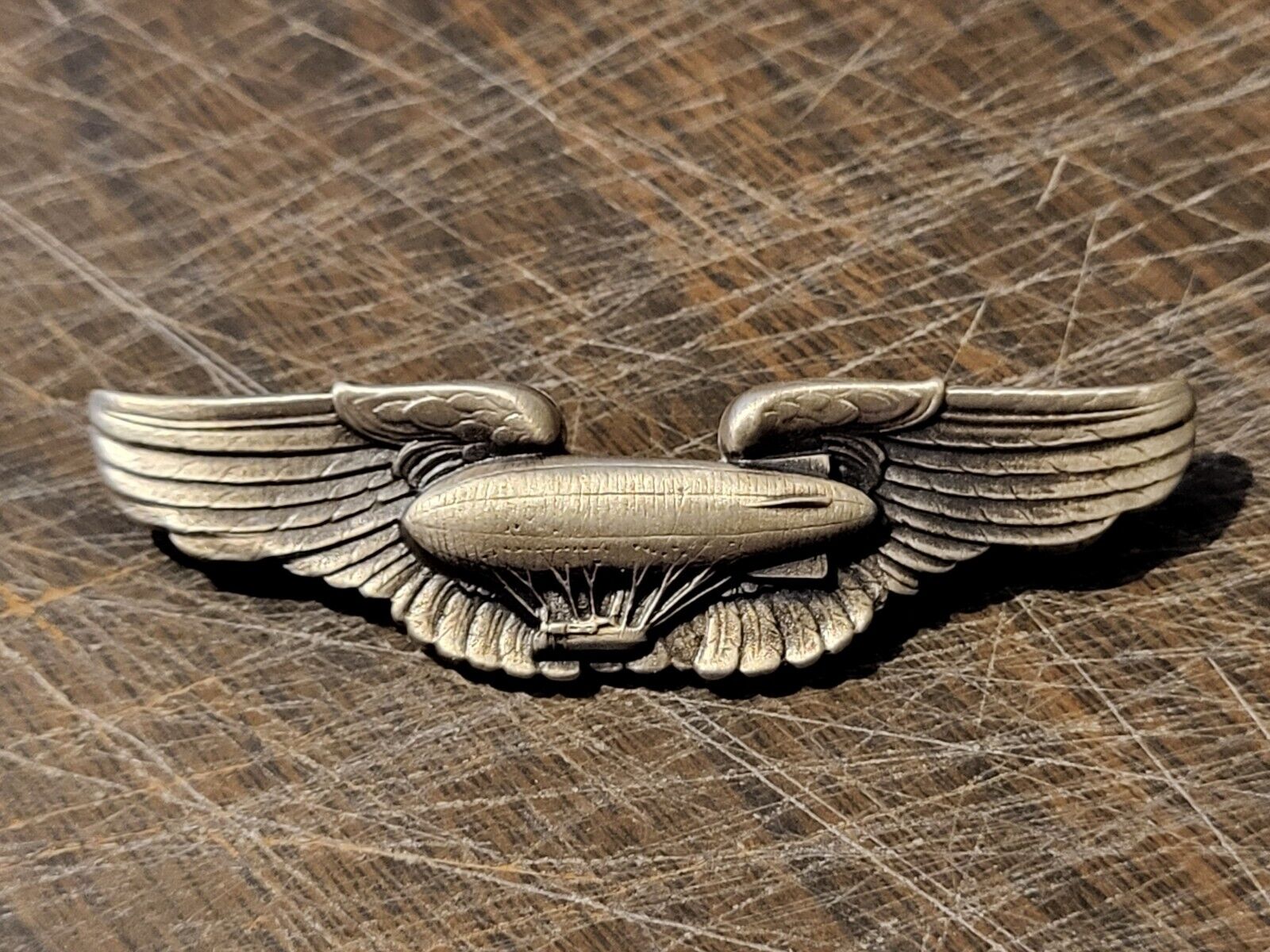 Vintage US Military Airship Pilot Wings - Full-Size - Sterling - MFG Meyers