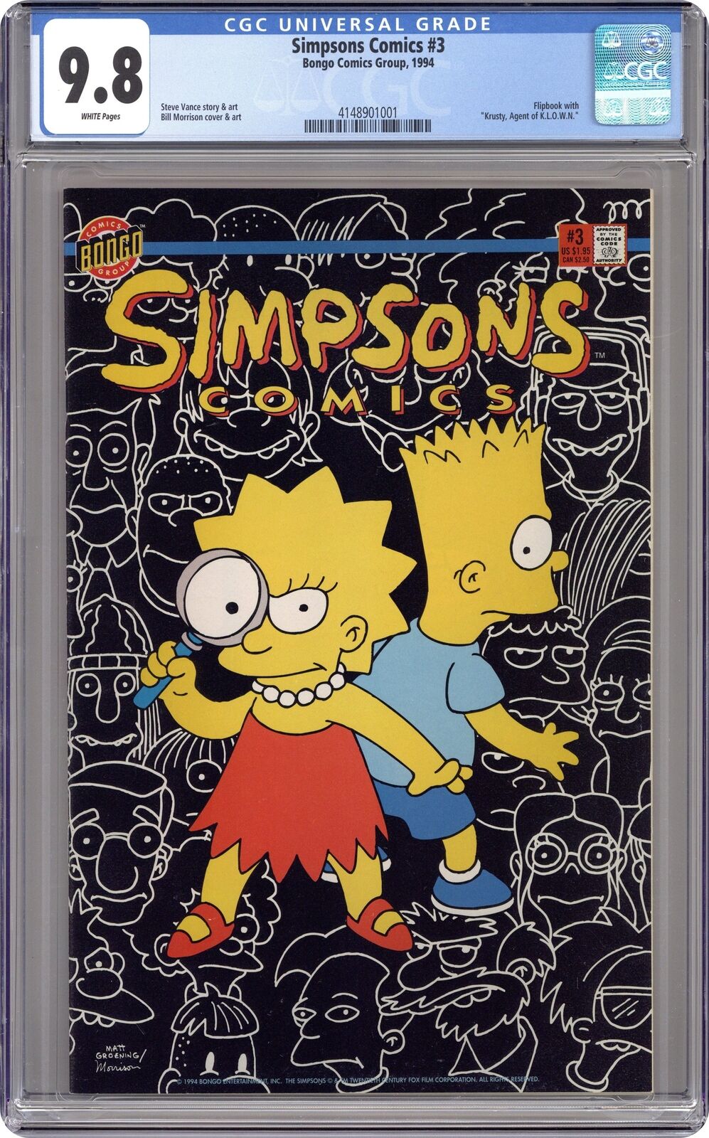 Simpsons Comics #3 CGC 9.8 1994 4148901001