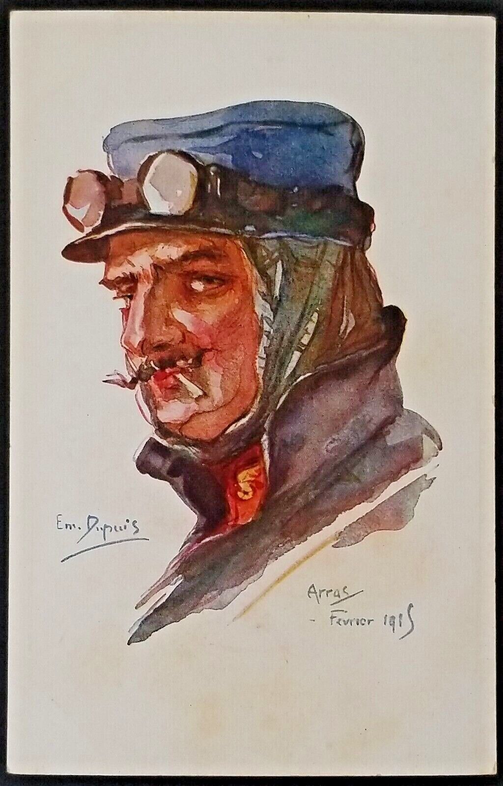 French Postcard Dupuis Artist Signed WWI Arras February 1915 Battle Western Army