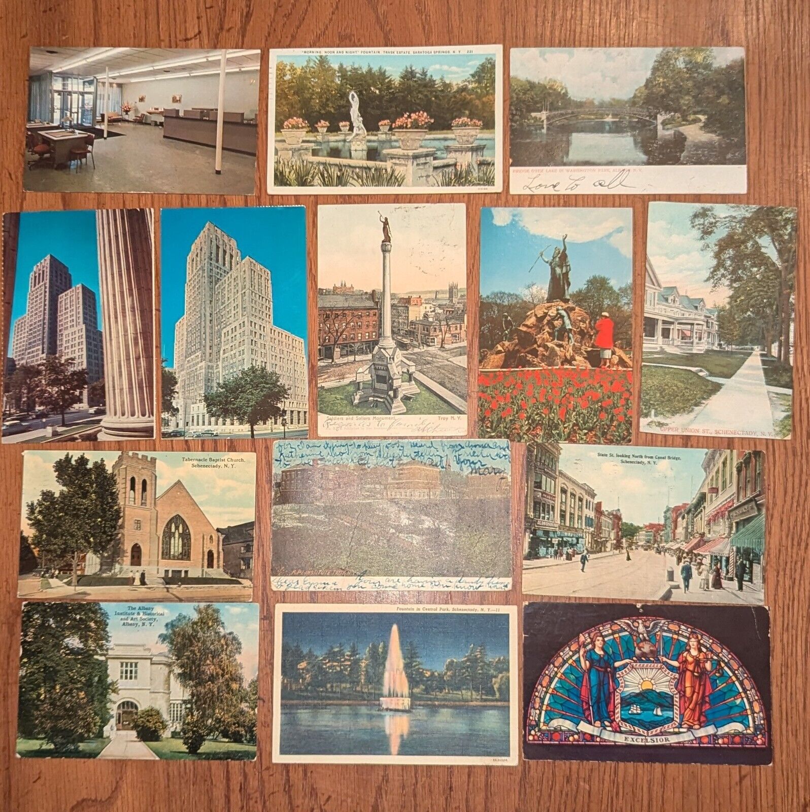 Antique LOT OF 14 Albany NY Area Postcards from 1905 & up. POSTED  