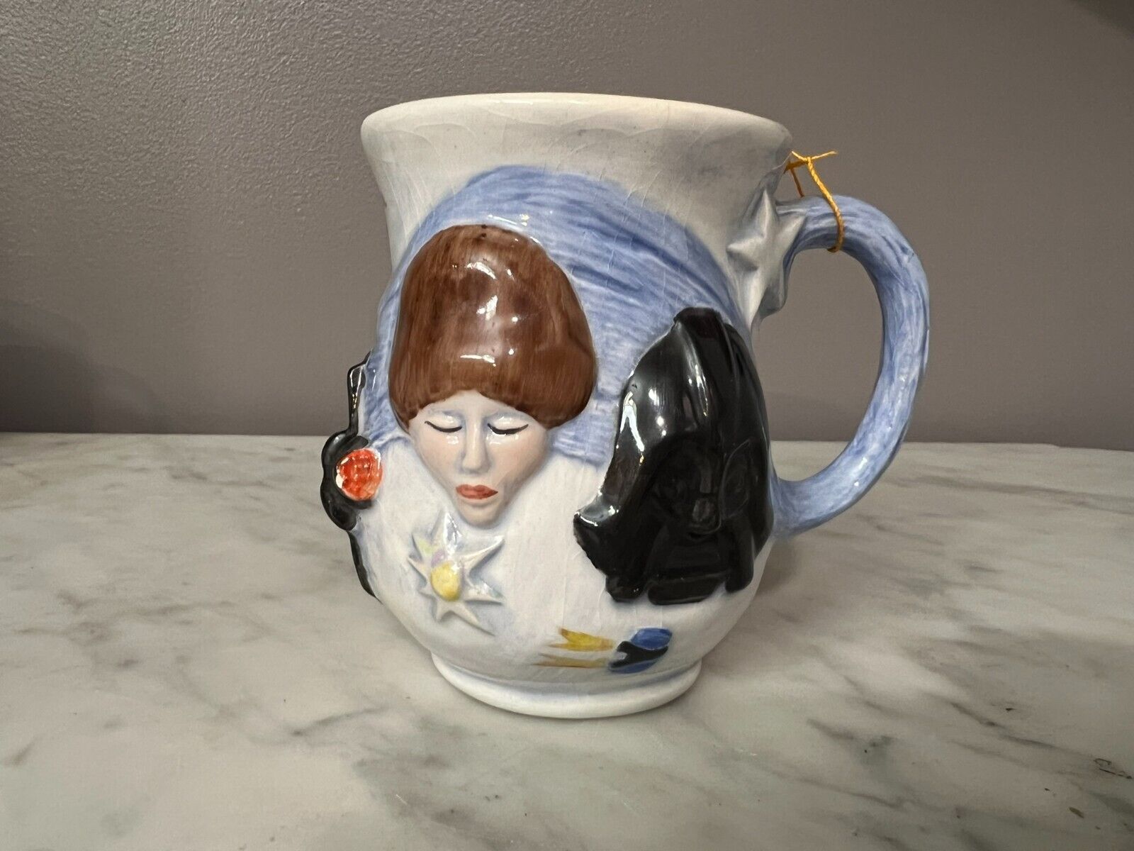 Vintage 1980’s Star Wars RARE Ceramic Mug Hobbyist Piece 1984 Star Swirl