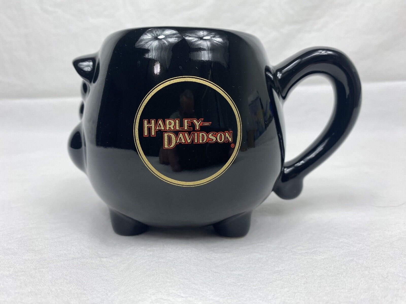 VTG 1983 Harley Davidson HOG Coffee Mug Black Ceramic EUC