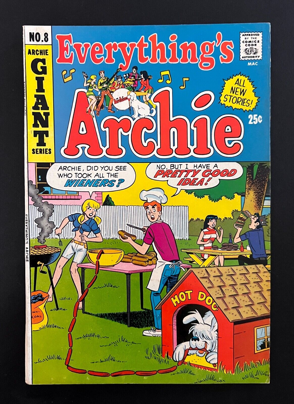 EVERYTHING\'S ARCHIE #8 Nice Copy Betty and Veronica 68 Page Giant 1970