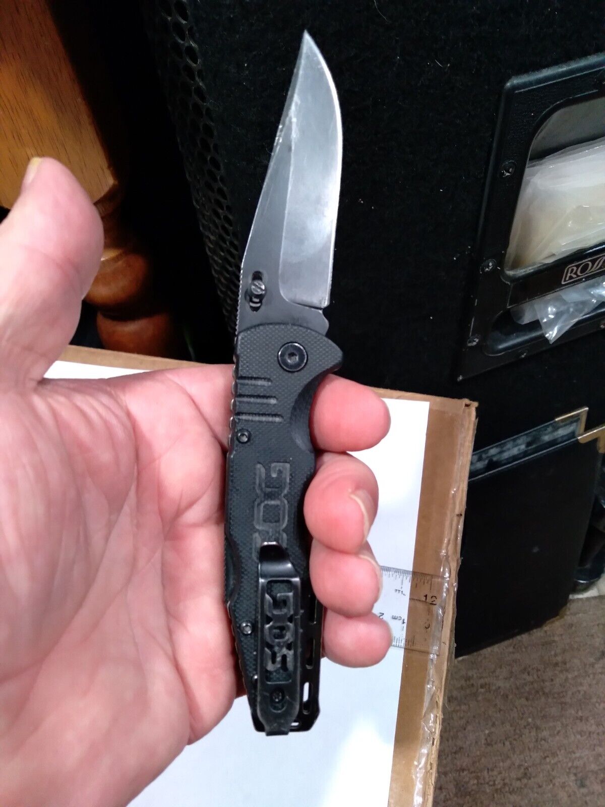 SOG SALUTE MINI Lockback Folding Pocket Knife 8CR13Mov Steel Blade G10 Handle