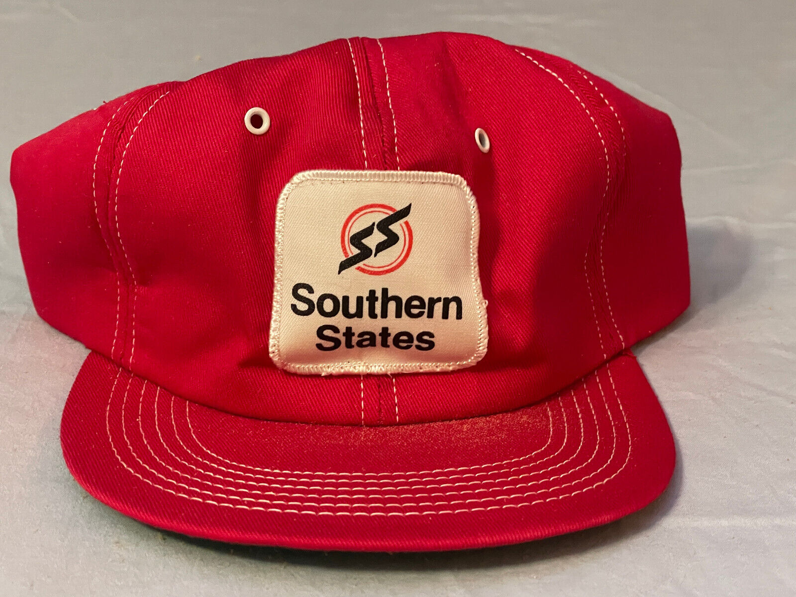 Vintage Genuine 1970's Southern States SS Red SnapBack Trucker Hat
