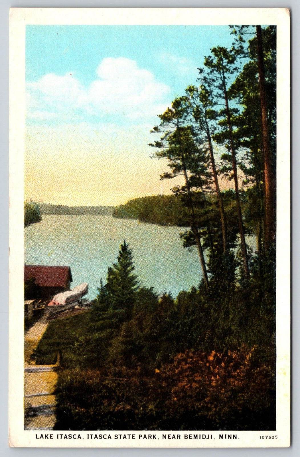Postcard Lake Itasca Itasca State Park Near Bemidji Minnesota